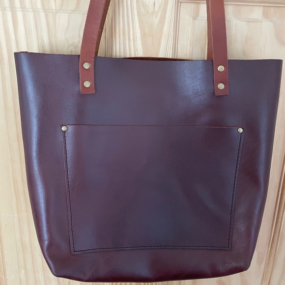 Portland Leather Handbags - PLG Medium Open Tote, Cognac, Beautiful Condition!